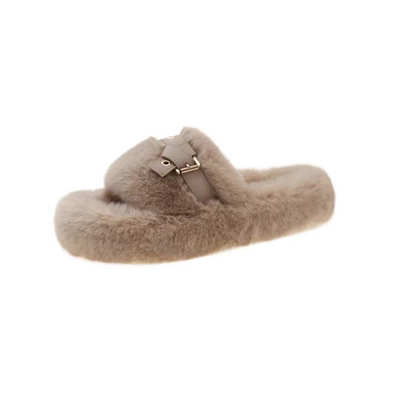 Fashion Slippers for Outdoor Wear Comfortable Slip on Flat Slippers