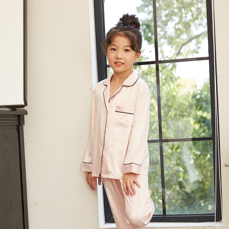 The Silk Loungewear: Thin Long Sleeve Silk Pajama Suit