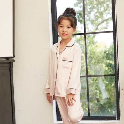 The Silk Loungewear: Thin Long Sleeve Silk Pajama Suit