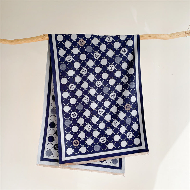 Thickened Warm Shawl Cashmere Winter Circle Scarf
