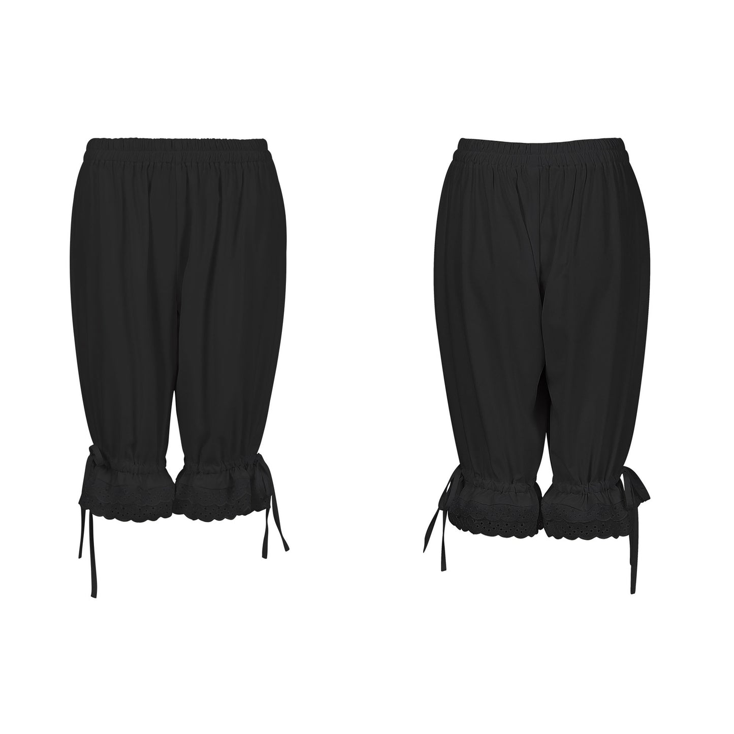 European And American Solid Color Lace Loose Women's Pants Bloomers Lace Shorts Large Size