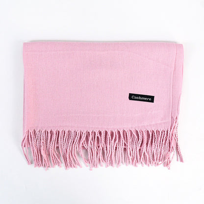 Women's Solid Color Scarf Tassel Scarf