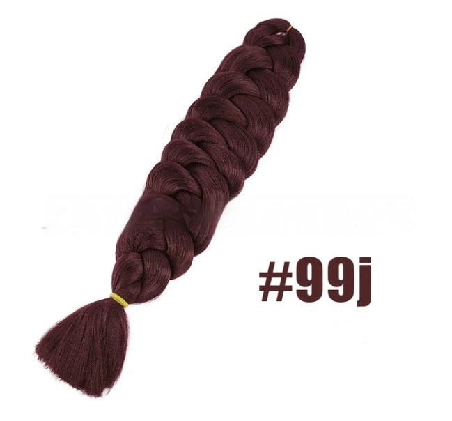 High Temperature Fiber Wig Black And Golden Braids Hair Extension Big Braids