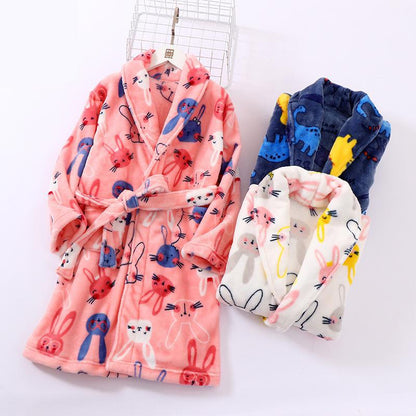 Autumn Warmth: Boys & Girls Seasonal Flannel Home Wear