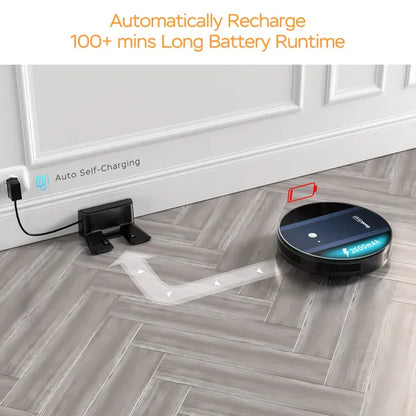 Geek Smart Robot Vacuum Cleaner G6;  Ultra-Thin;  1800Pa Strong Suction;  Automatic Self-Charging;  App Control;  Custom Cleaning;  Great For Hard Floors To Carpets(Banned From Selling On Amazon)