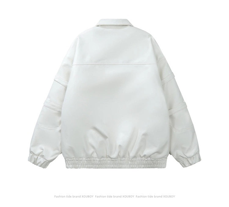 High Street Hot Sale PU Leather Jacket Coat Streetwise Luxury