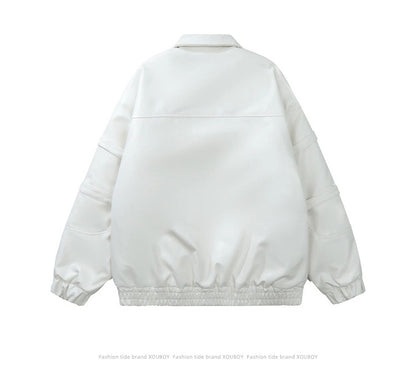 High Street Hot Sale PU Leather Jacket Coat Streetwise Luxury