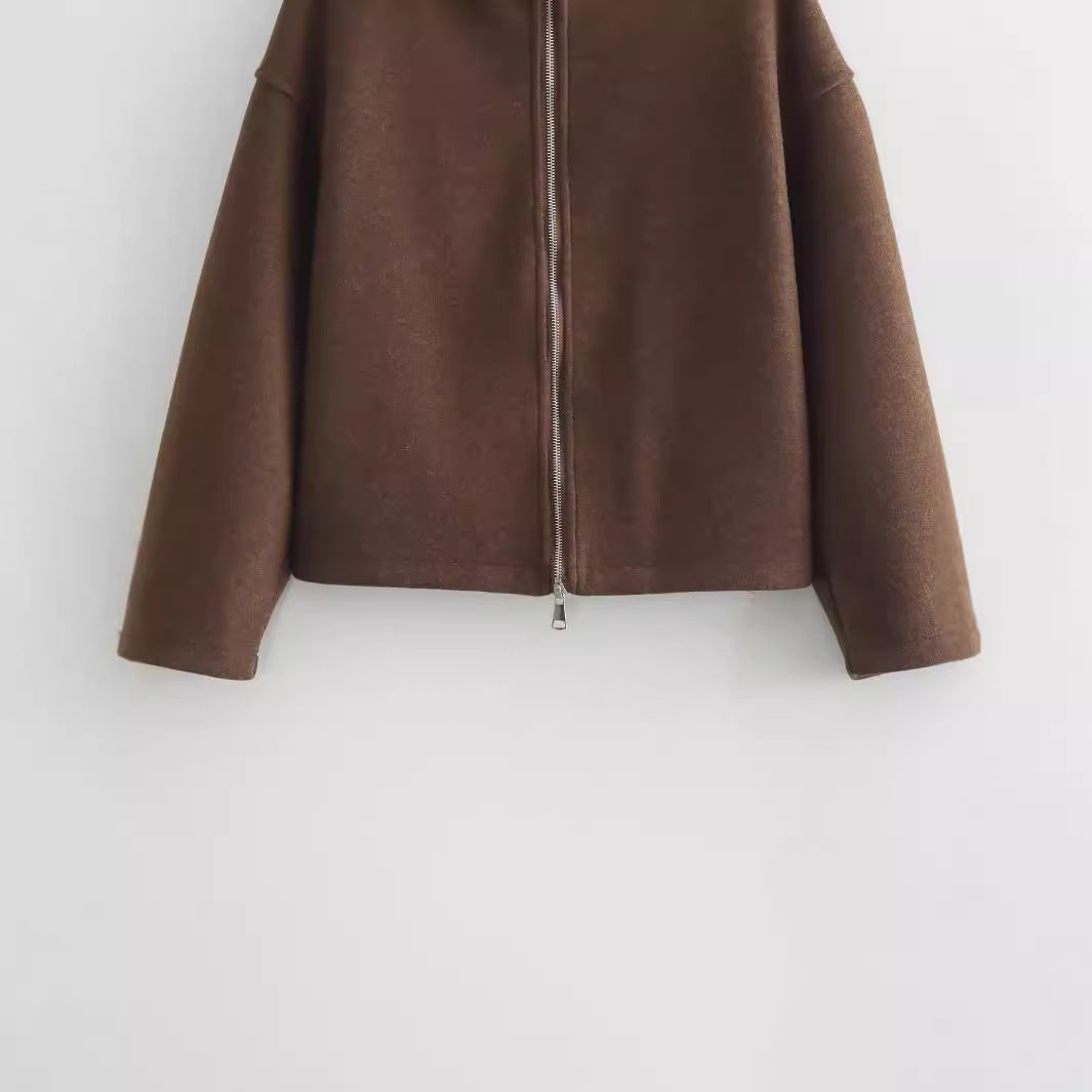 Women's Double Zipper Jacket Long Sleeve