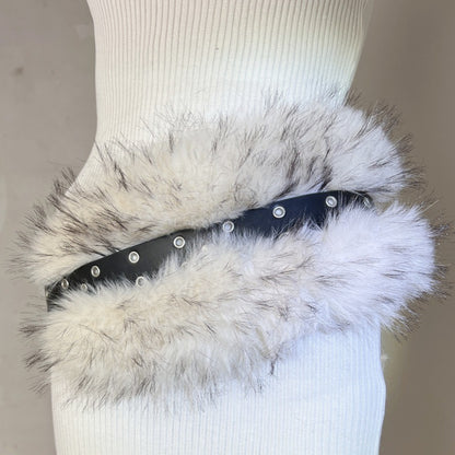 Fur Belt Retro Easy Matching Plush Waist Chain Waist Seal Waist Decorations