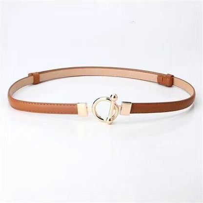 Punch-free Matte Buckle Adjustment Belt Women