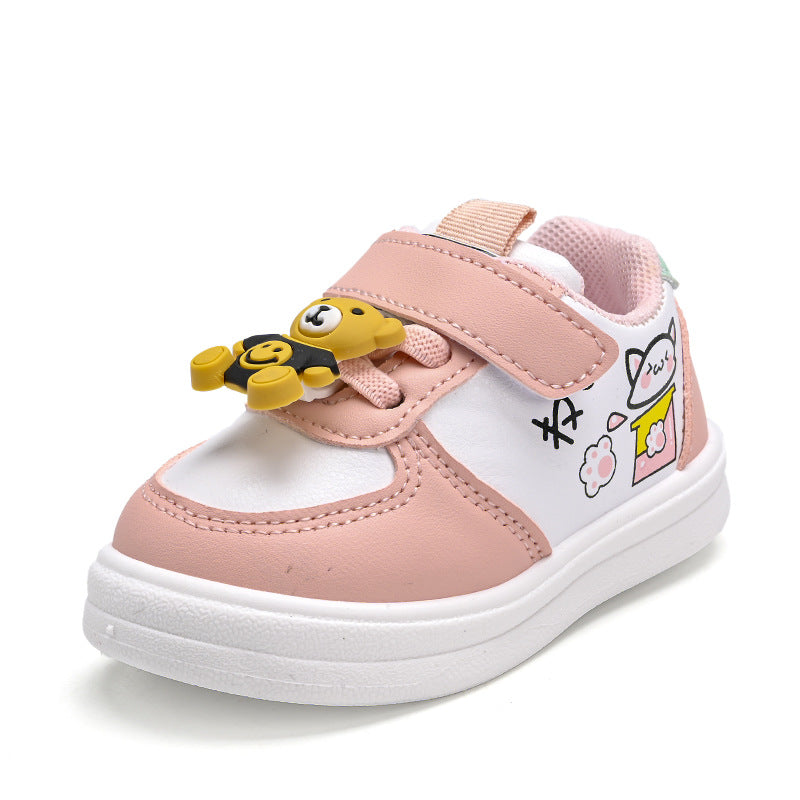 The Leather Surface: Children’s Leather-Surface Baby Toddler Sneakers