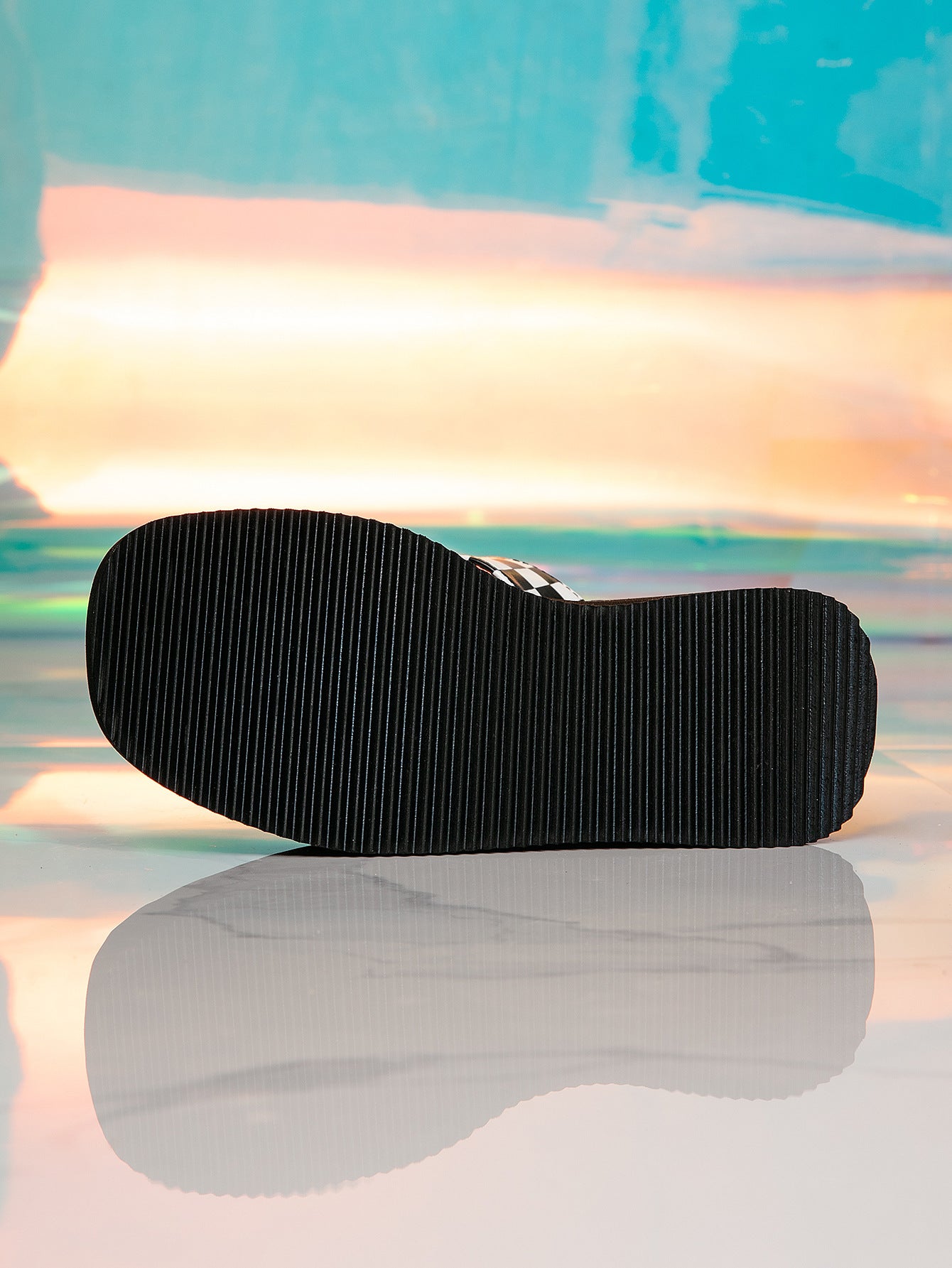 Women's Thick-soled High-rise Casual Plaid Comfortable Sandals