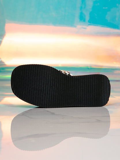 Women's Thick-soled High-rise Casual Plaid Comfortable Sandals