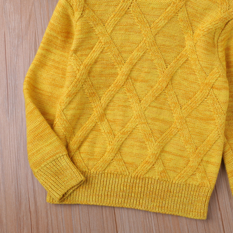 Heritage Checked Turtleneck Long Sleeve Knit