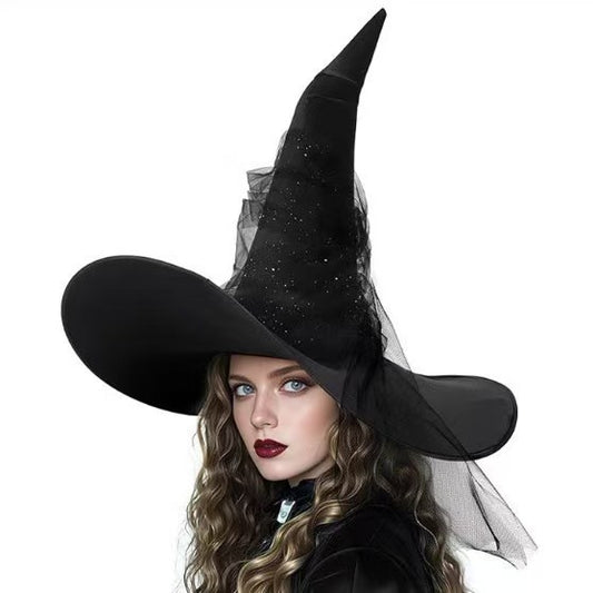 Halloween Cos Witch Ghost Festival Headdress Black Wizard Hat