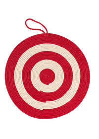 Red and white round