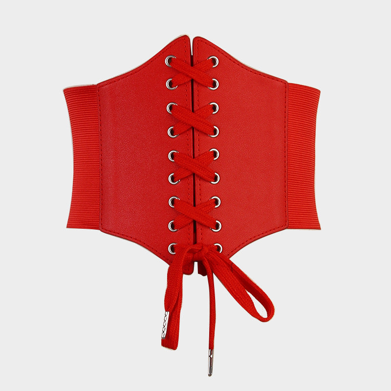 Summer Retro Fashion Tight Wide Waist Seal Women's Elastic Stretch Belt