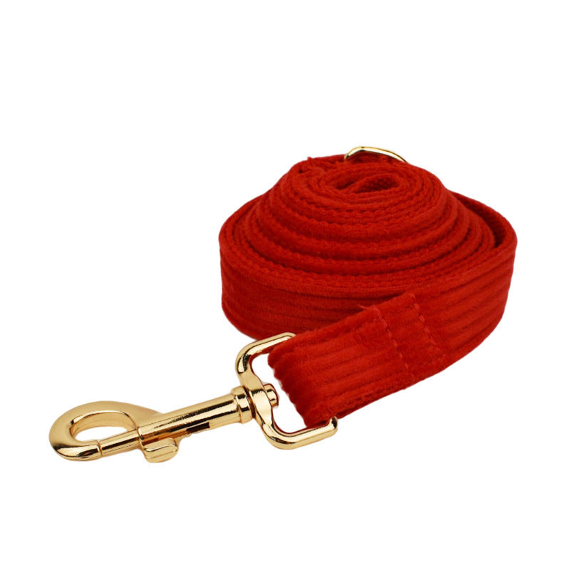 Corduroy Pet Collar Traction Rope