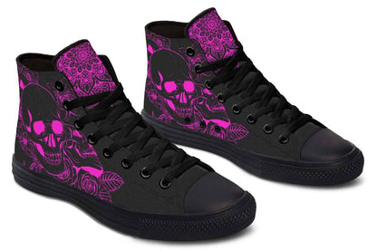 Men's And Women's Fashion Color Printing High-top Canvas Shoes