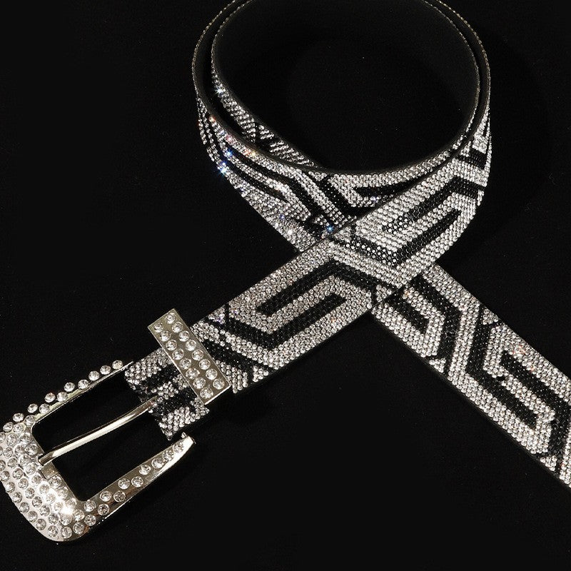 Personality Street Trend Y2g Style Diamond Men And Women Universal Belt