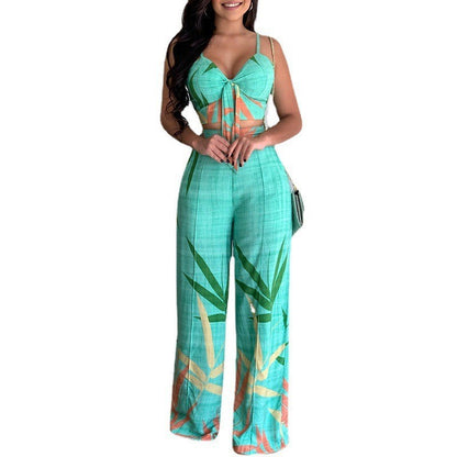 Printed Casual Pants Set For Women