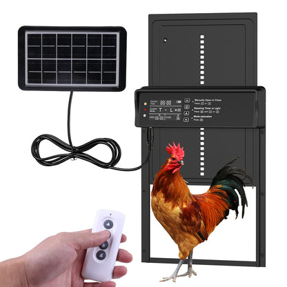 Remote Control Timing Alarm Solar Chicken House Door