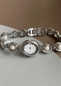 Silver Strap White Surface