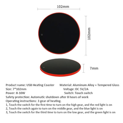 USB Smart Mug Warmer | Touch-Control Temperature Adjustable Cup Heater for Coffee, Tea & Milk
