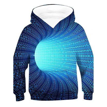 Surrealist 3D Digital Graphic Statement Hoodie