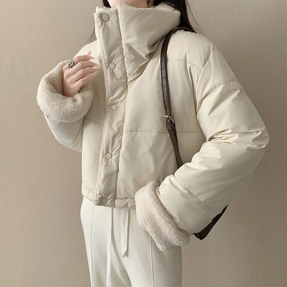 Female Lamb Wool Cotton Baggy Coat