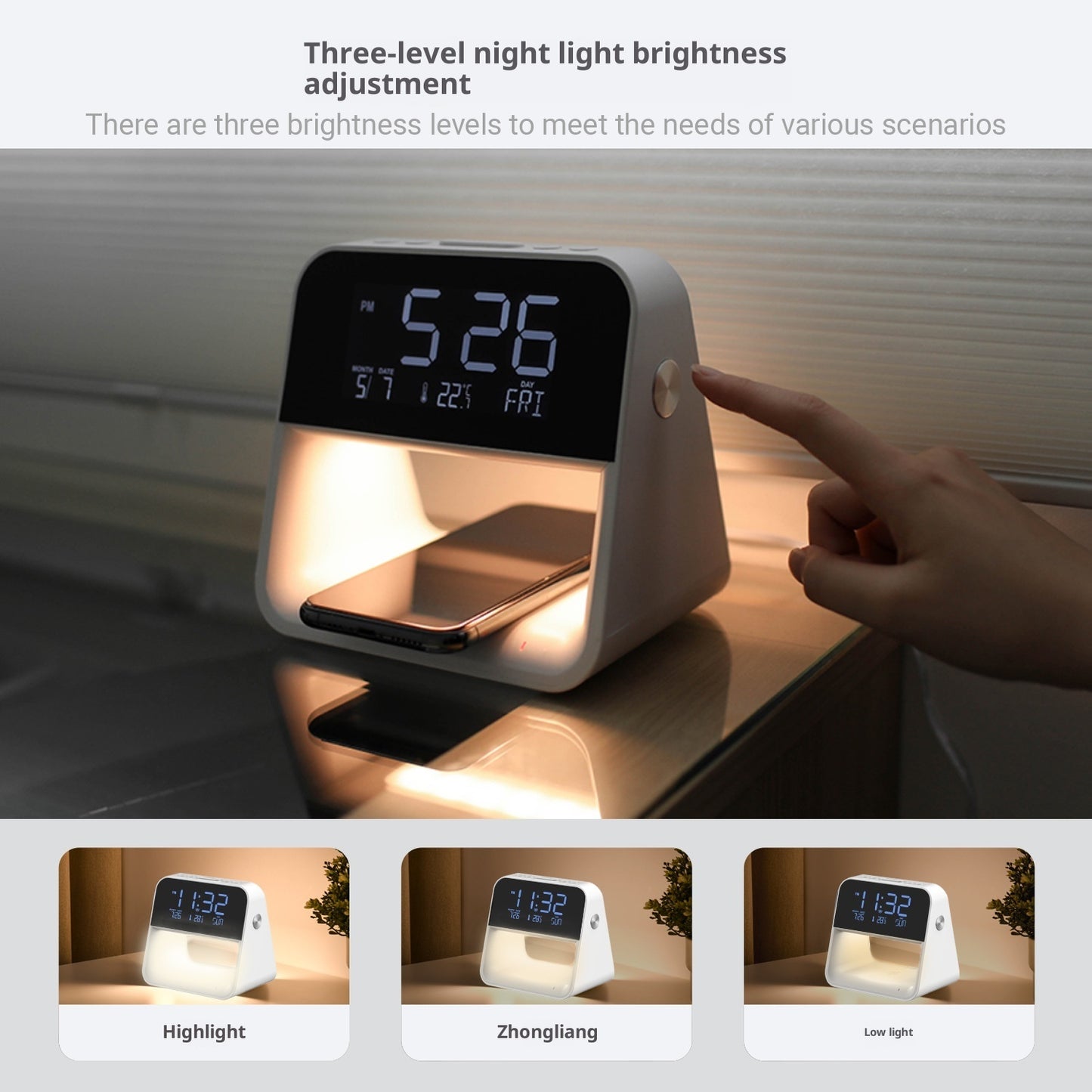 Nightstand Guardian: Bedside Illumination & Wireless Power Hub