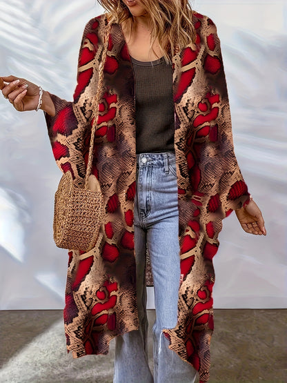Bohemian Cardigan Aztec Printed Bat Cloak