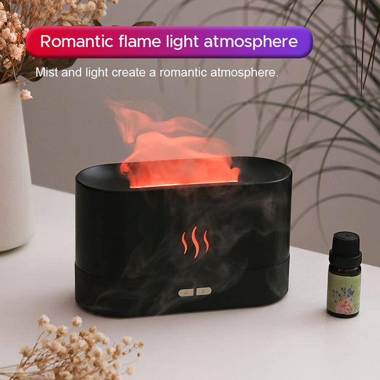 USB Aroma Diffuser Flame Mist Effect in Operation