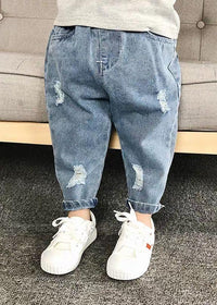 Light Blue Hole Denim