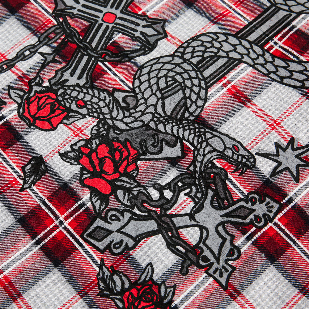 Plaid Loose-fitting Jacket Long Sleeve Shirt For Men And Women