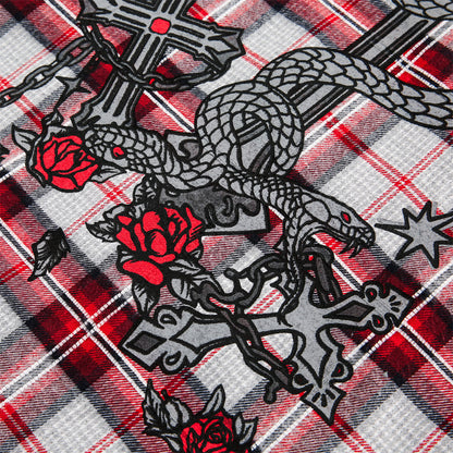 Plaid Loose-fitting Jacket Long Sleeve Shirt For Men And Women