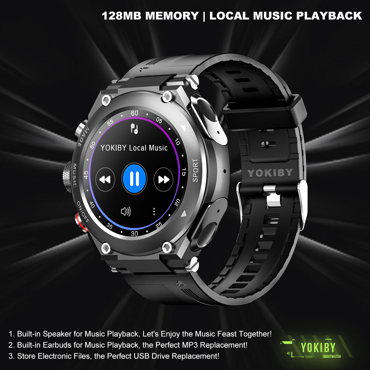 The Triple Threat: Bluetooth Headset, Music & Health Hybrid Watch