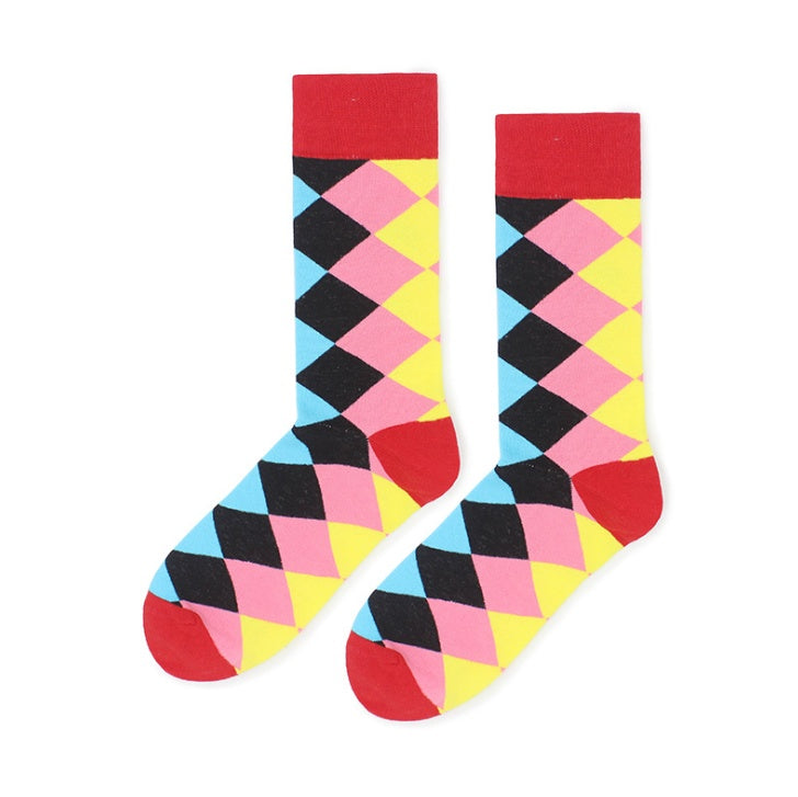 The Street Classic: Striped Personal Skateboard Cotton Socks