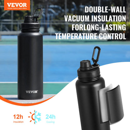 Onyx Wide: 40oz Wide-Mouth Stainless Steel Insulated Bottle