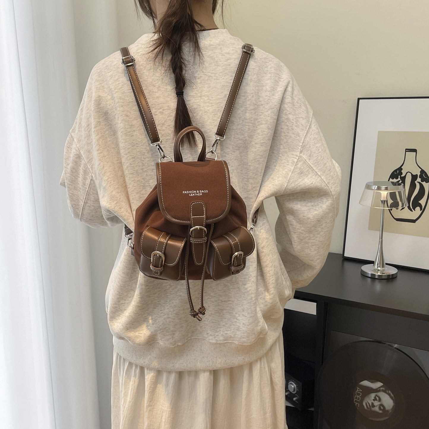 Fashionable All-match Niche Backpack Daily Commuter Bag