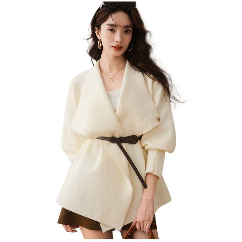 High-grade Large Lapel Sweater Coat For Women