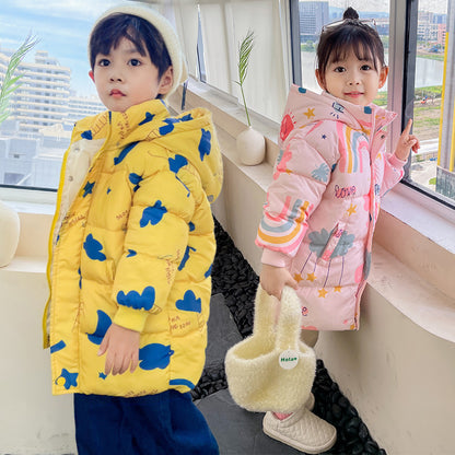 The Cloud Thickened: Mid-Length Cute Thickened Down Jacket