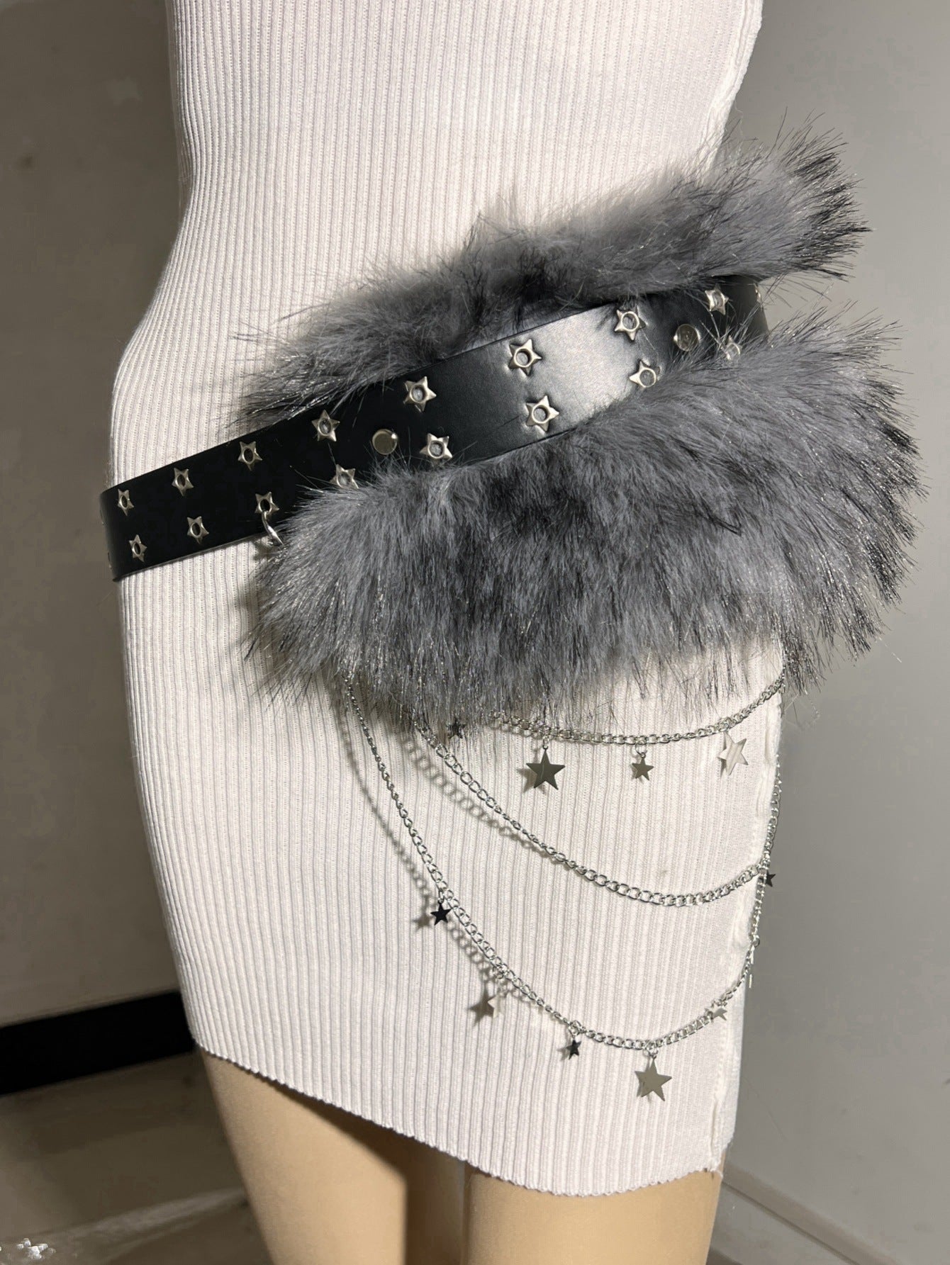 Fur Belt Retro Easy Matching Plush Waist Chain Waist Seal Waist Decorations
