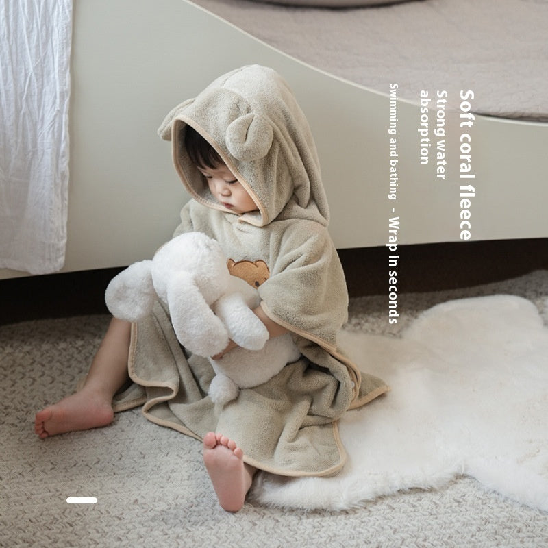 The Cartoon Cloak: Coral Fleece Wearable Bathrobe