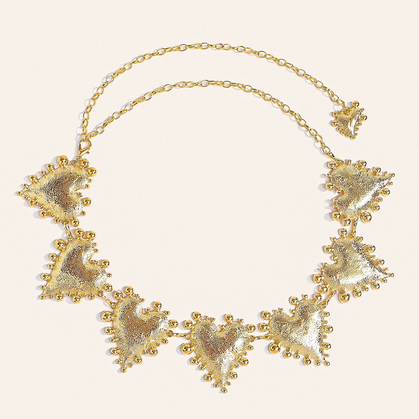 Metal Heart-shaped Retro Waist Chain Dress Decoration