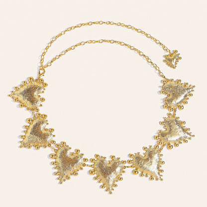 Metal Heart-shaped Retro Waist Chain Dress Decoration