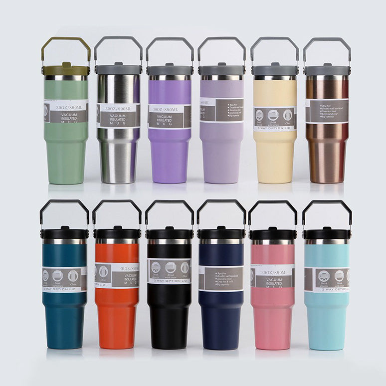 Commuter Tumbler: Stainless Steel Travel Cup with Handle