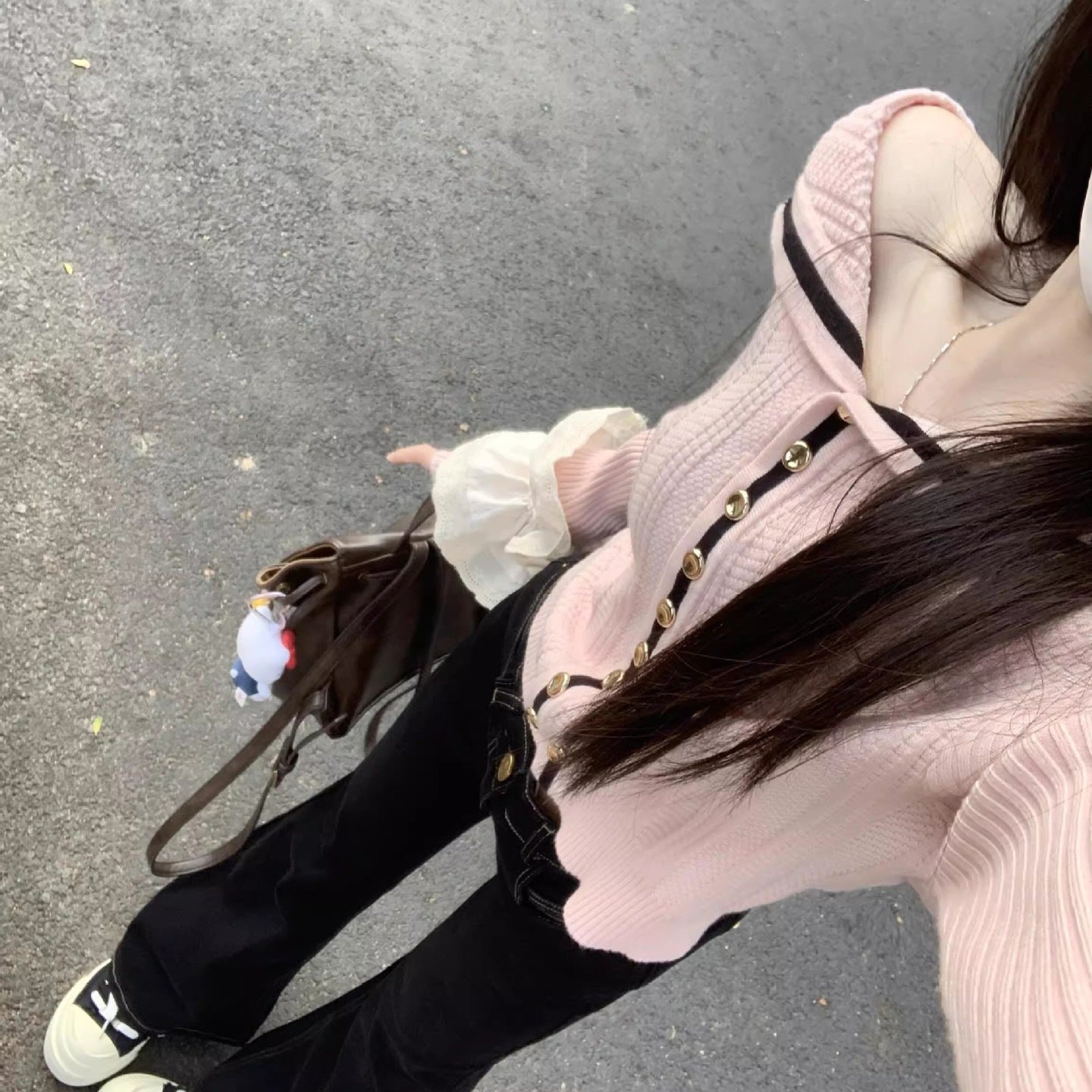 Off-shoulder Sweater Cardigan Cute Youth-looking