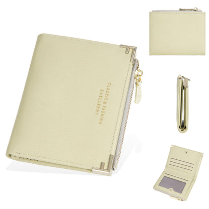 Women's Wallet Short Multiple Card Slots Zipper Bag Coin Purse