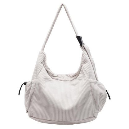 Corduroy Tote Women's Large Capacity Simple Messenger Bag
